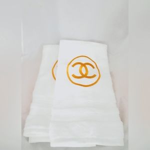 Embroidered Circled C Hand Towel